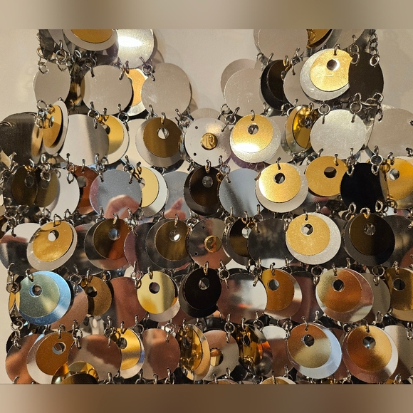 Rabanne H&M Sold Out Sequin Disc Mini Dress XS - Picture 6 of 13